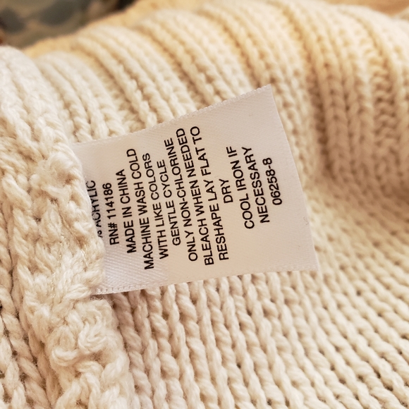 Cotton cable knit fringe crewneck sweater cottagecore praire boho cotton - Picture 9 of 9